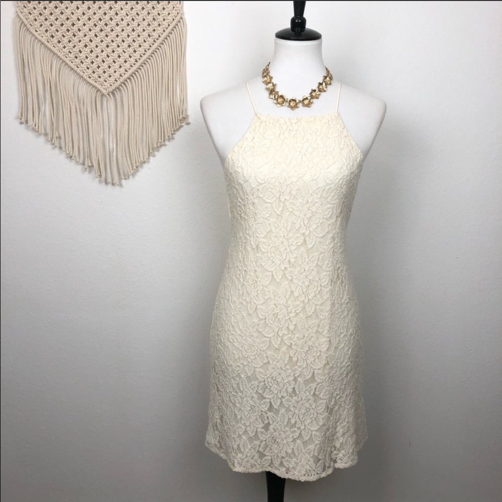 Pins & Needles Cream Lace Mini Dress Size Small
